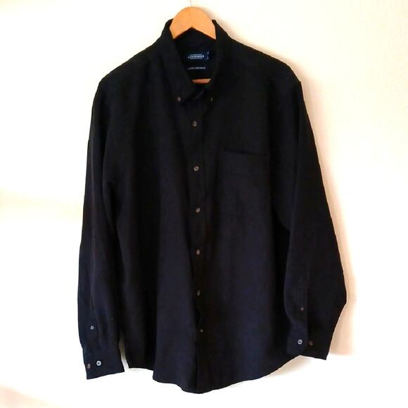 Consensus Luxury Faux Suede Button Down Shirt - Picture 1 of 5